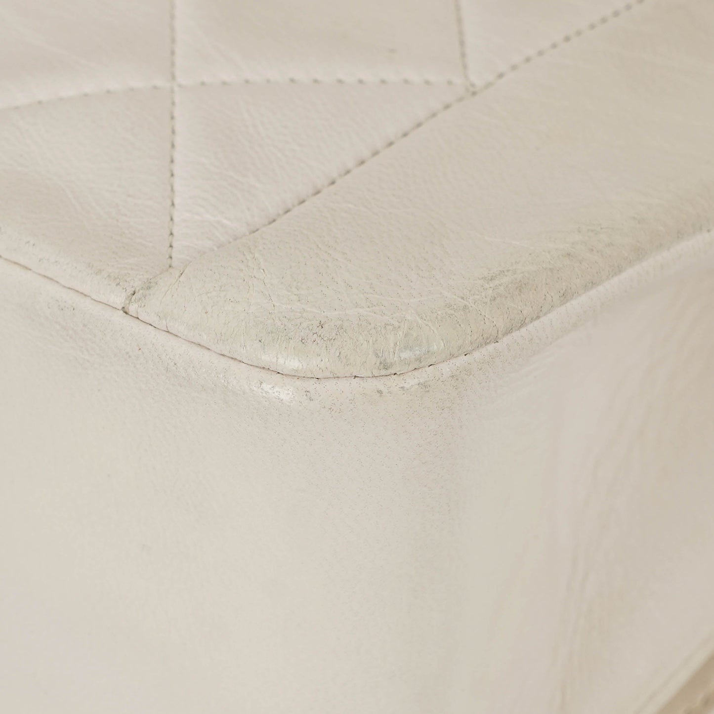 Chanel Diana White Quilted Lambskin  Small Flap Bag With 24K Gold-Plated Hardware