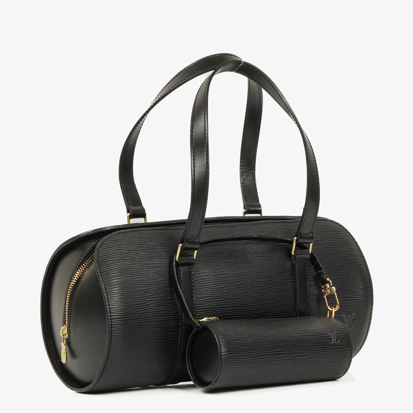 Louis Vuitton Soufflot Handbag In Black Epi Leather