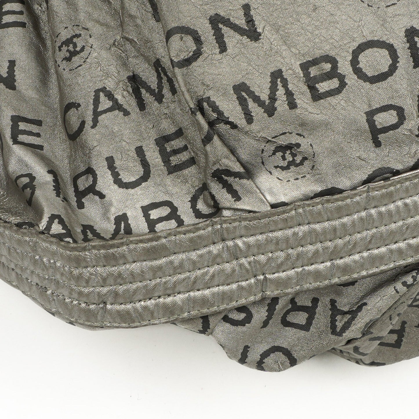 Chanel Metallic Coated Canvas Unlimited Ligne Silver Hobo Bag