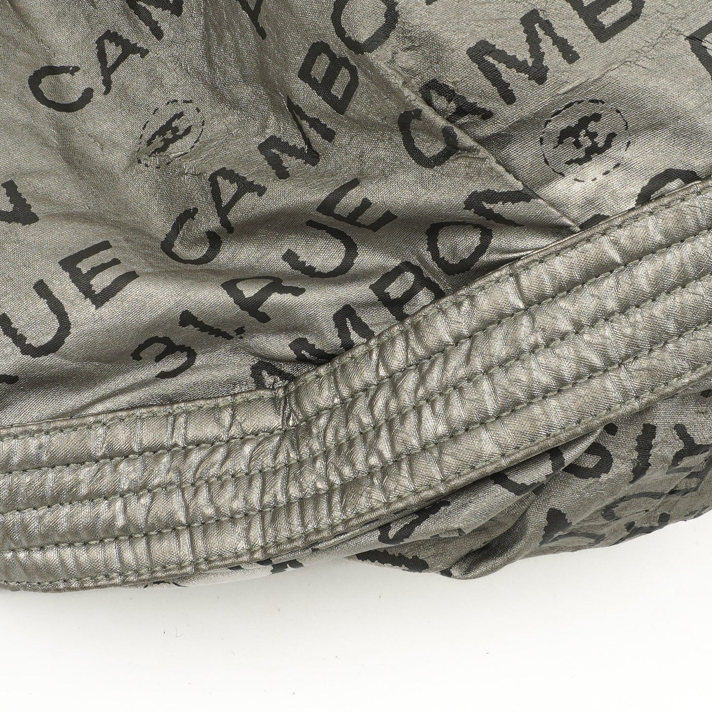 Chanel Metallic Coated Canvas Unlimited Ligne Silver Hobo Bag