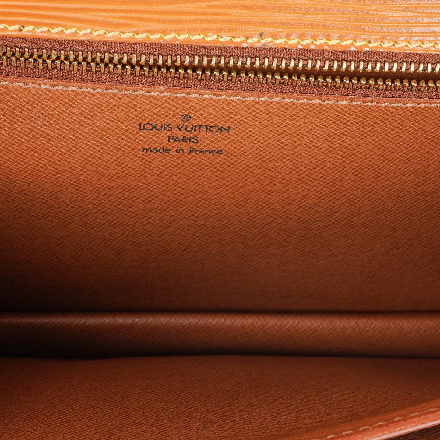 Louis Vuitton Pochette Sellier Dragonne Cognac Epi Clutch