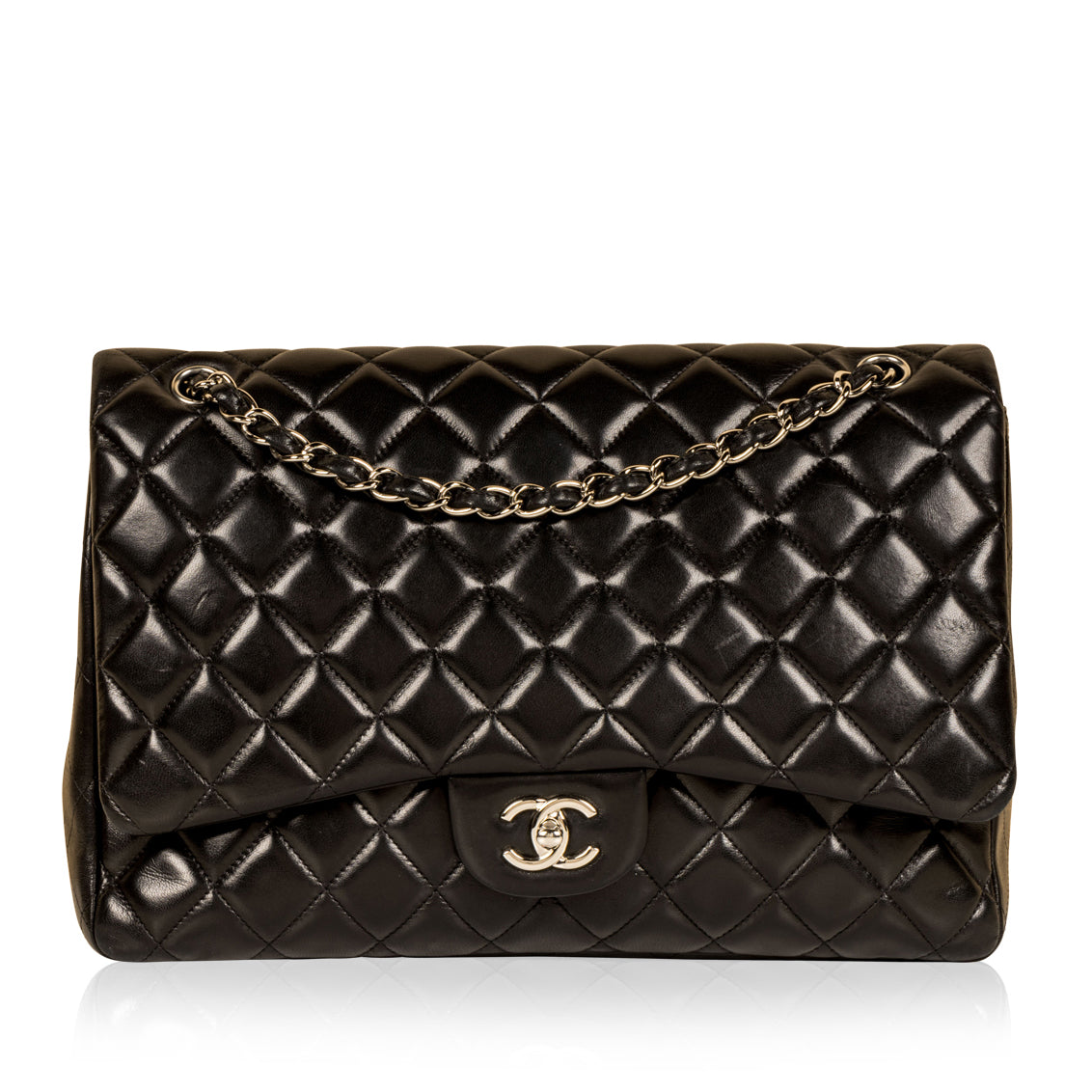 Chanel Classic Flap Lambskin Black Shoulder Bag Style 78