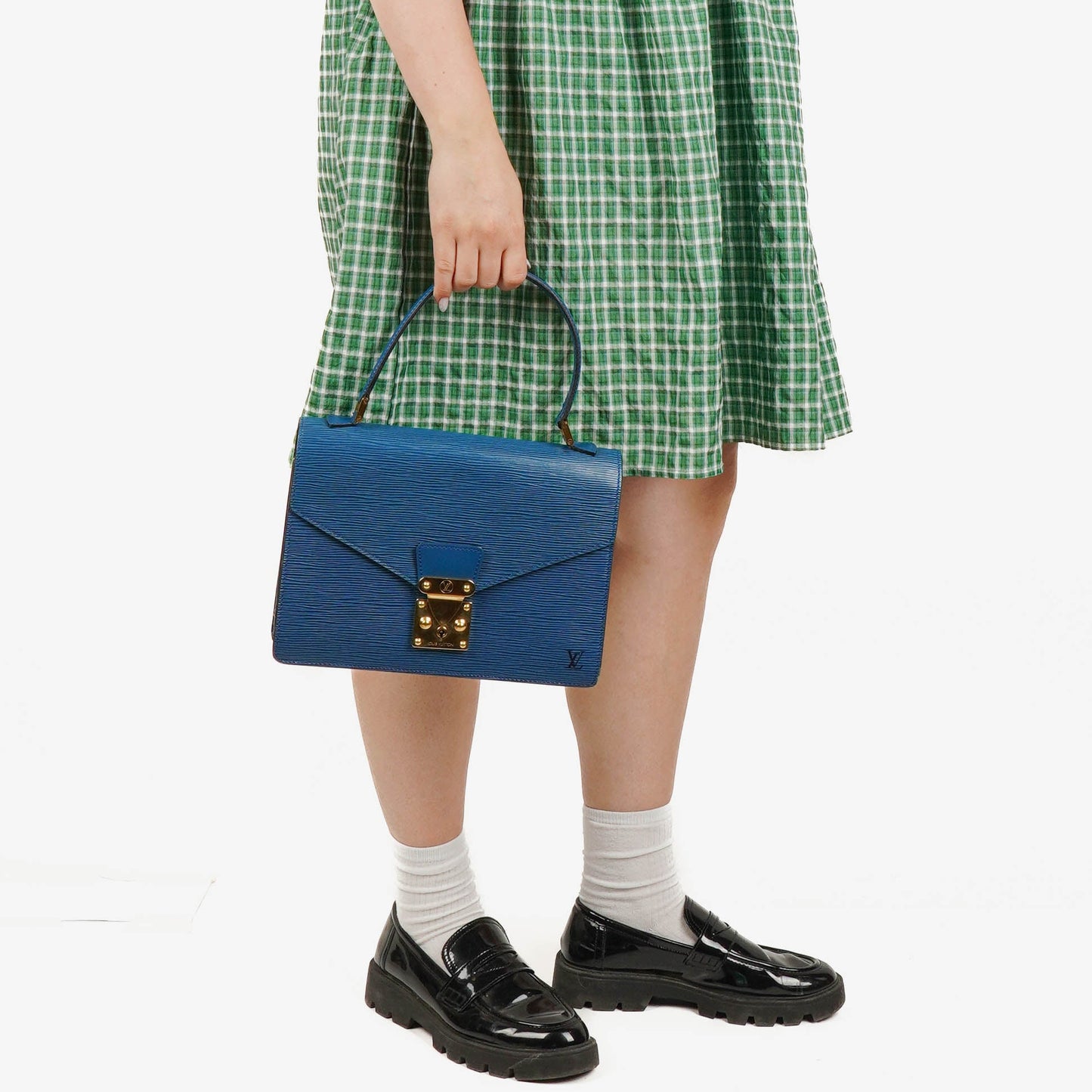 Louis Vuitton Concorde Blue EPI Leather Bag