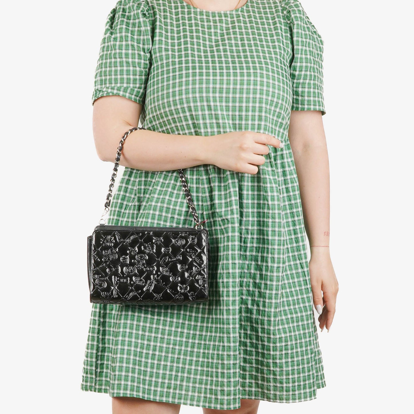 Chanel Lucky Charm Black Patent Leather Pochette
