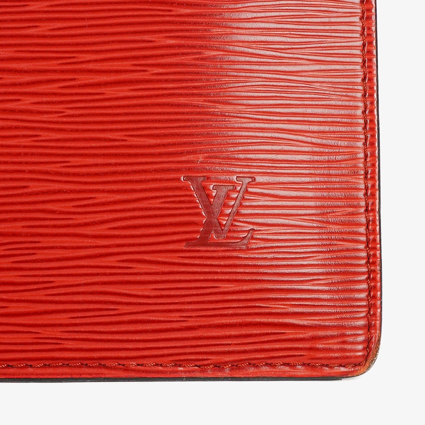 Louis Vuitton Triangle Red EPI Leather Handbag