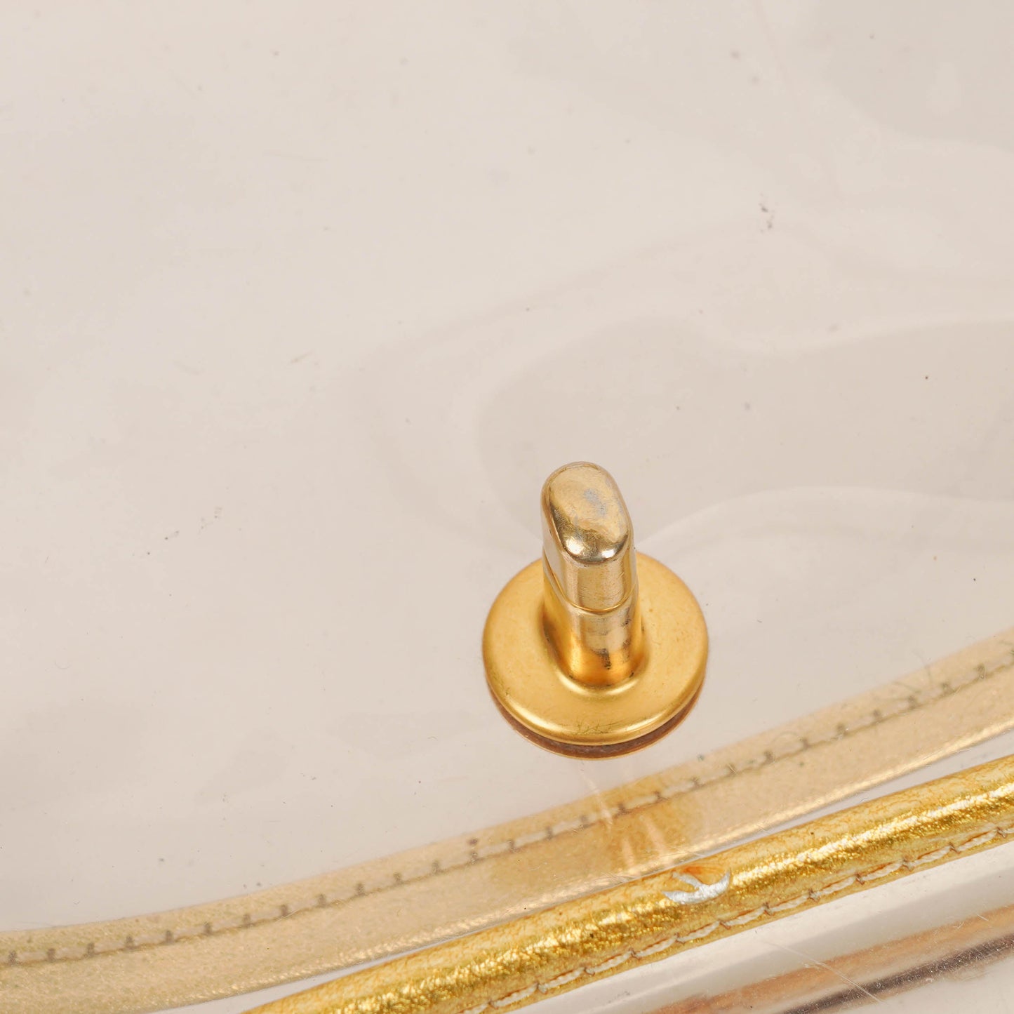 Chanel Vinyl Naked Gold Leather Single Flap Bag