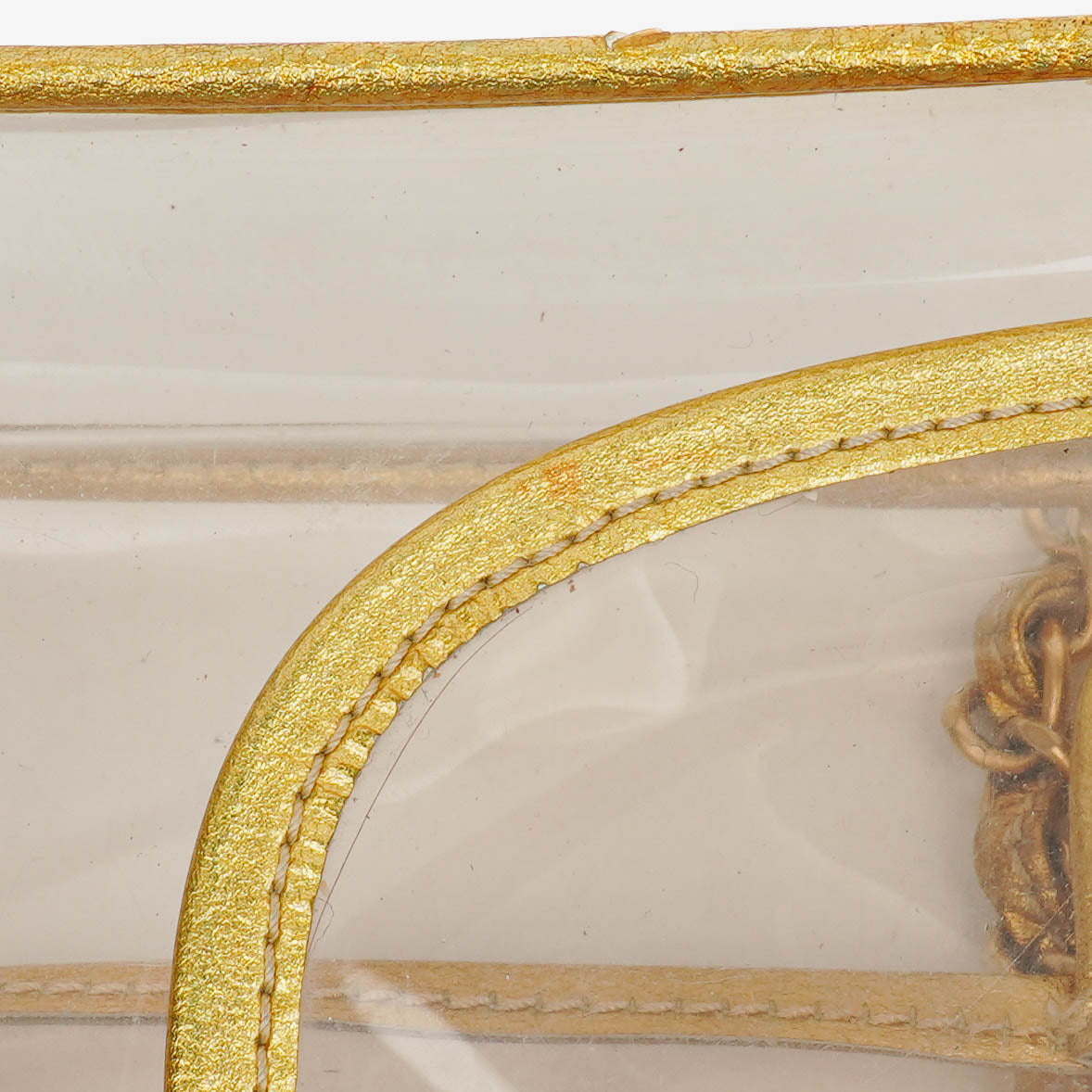 Chanel Vinyl Naked Gold Leather Single Flap Bag