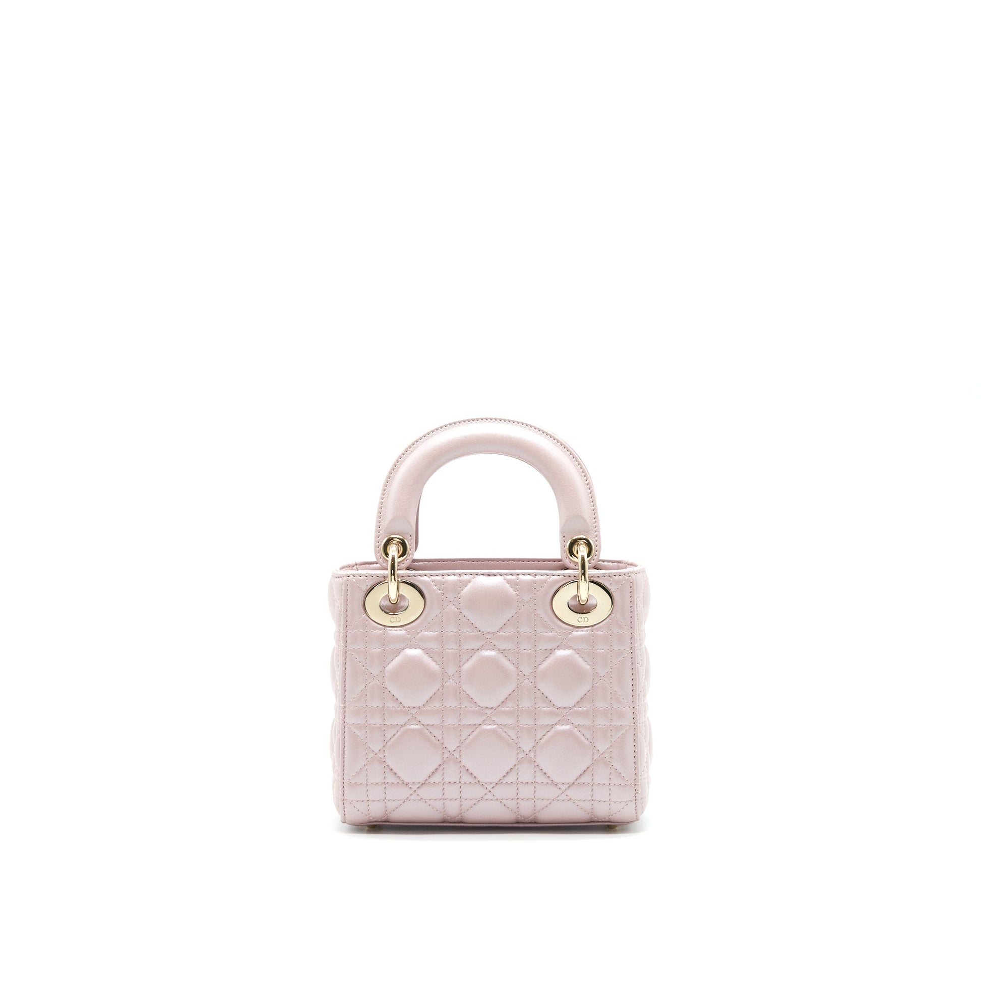 Dior Lady Dior Mini Tote Purse Pink with