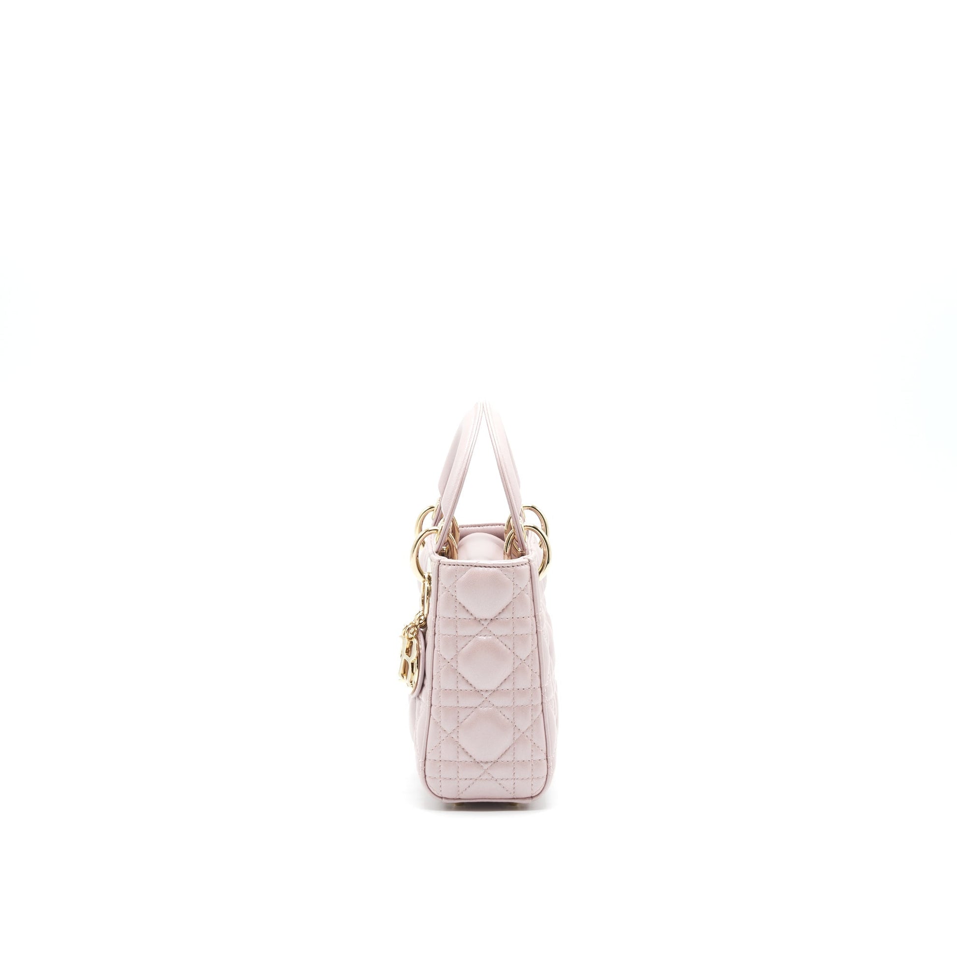 Dior Lady Dior Mini Tote Purse Pink with
