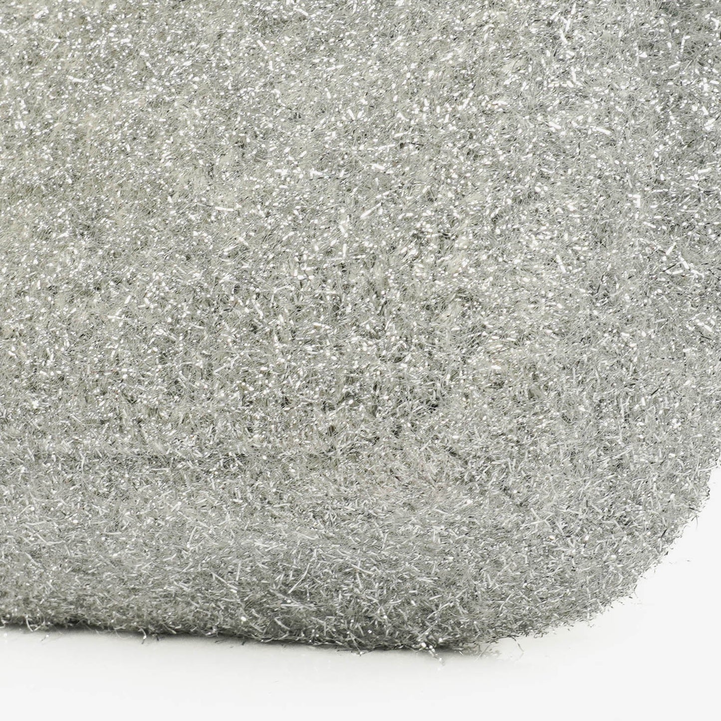 Chanel Silver Quilted Knit Pluto Glitter Medium Flap Bag