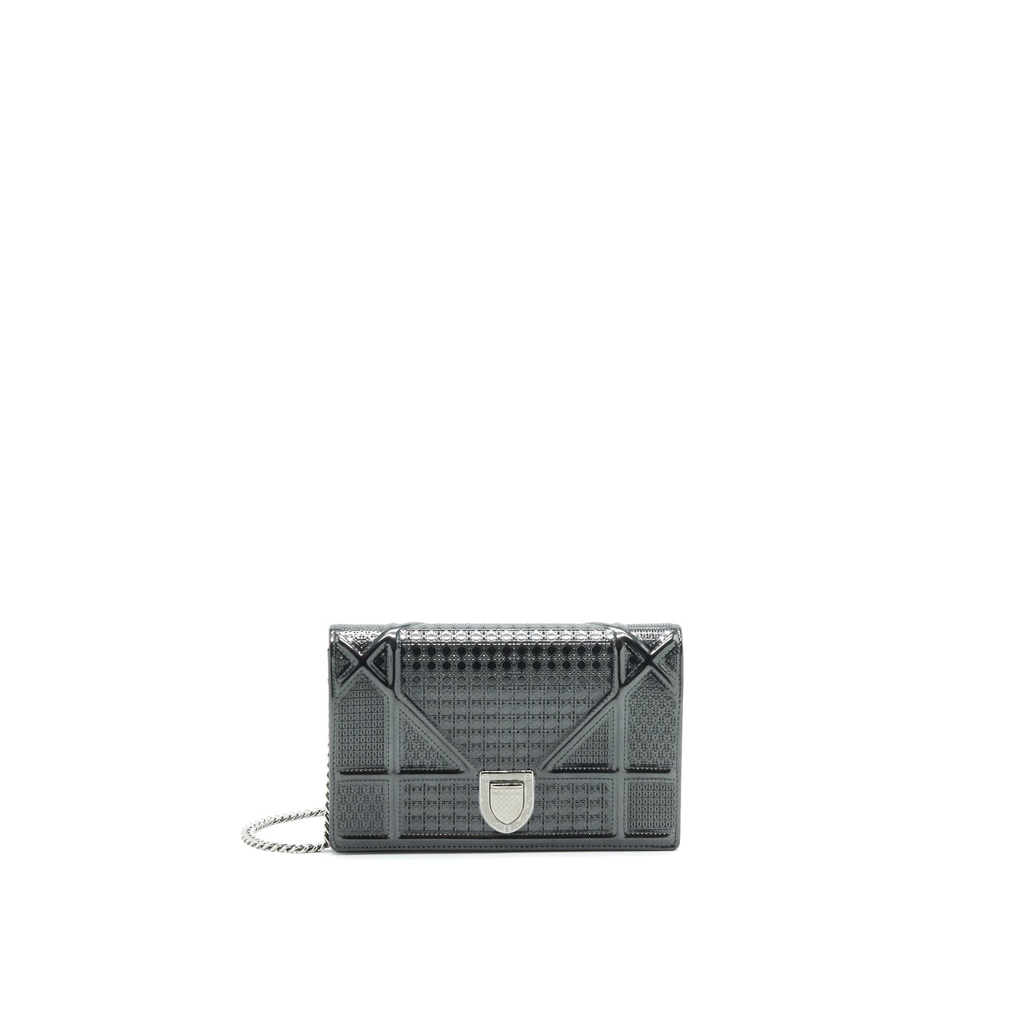 Dior Diorama Wallet on Chain Metallic Black