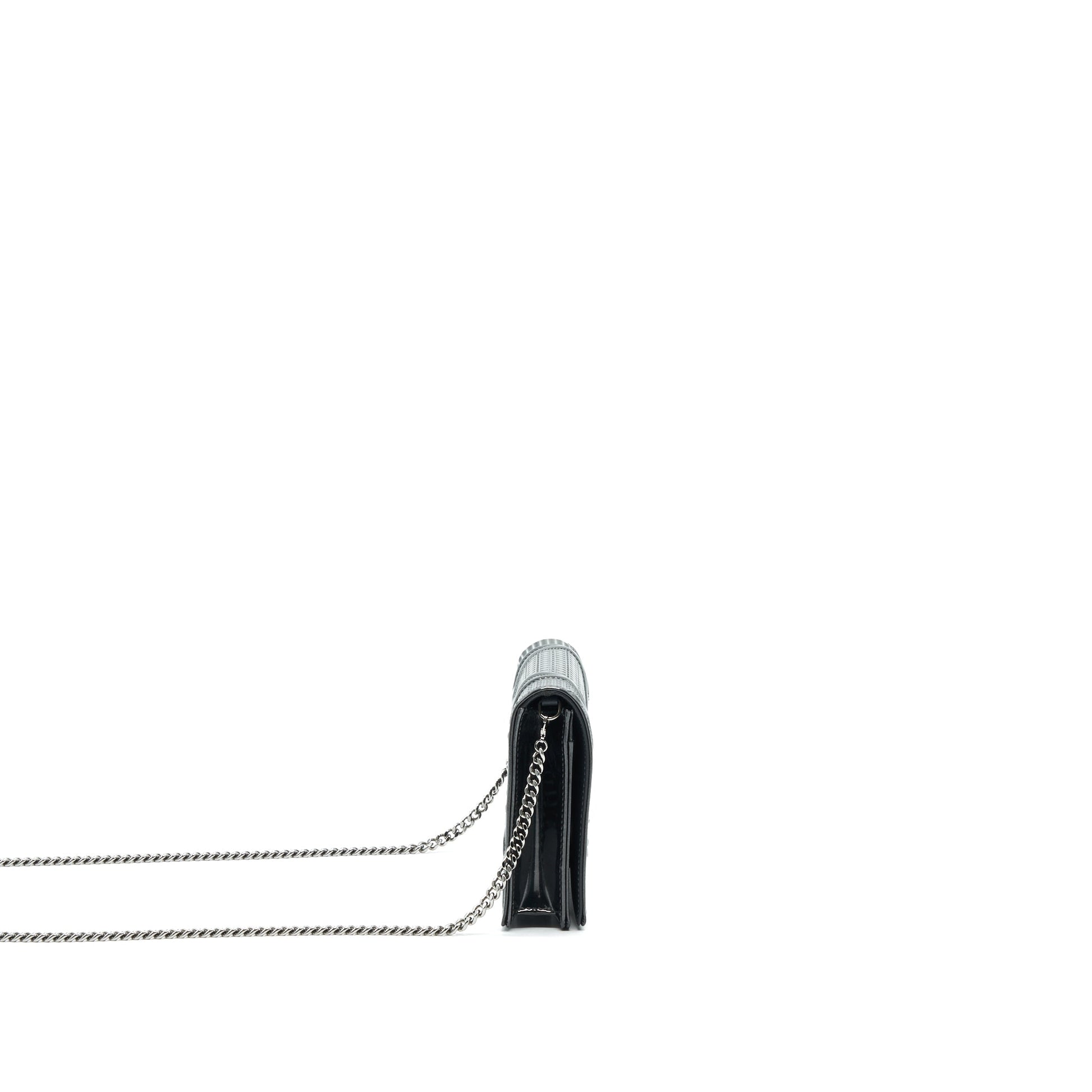 Dior Diorama Wallet on Chain Metallic Black