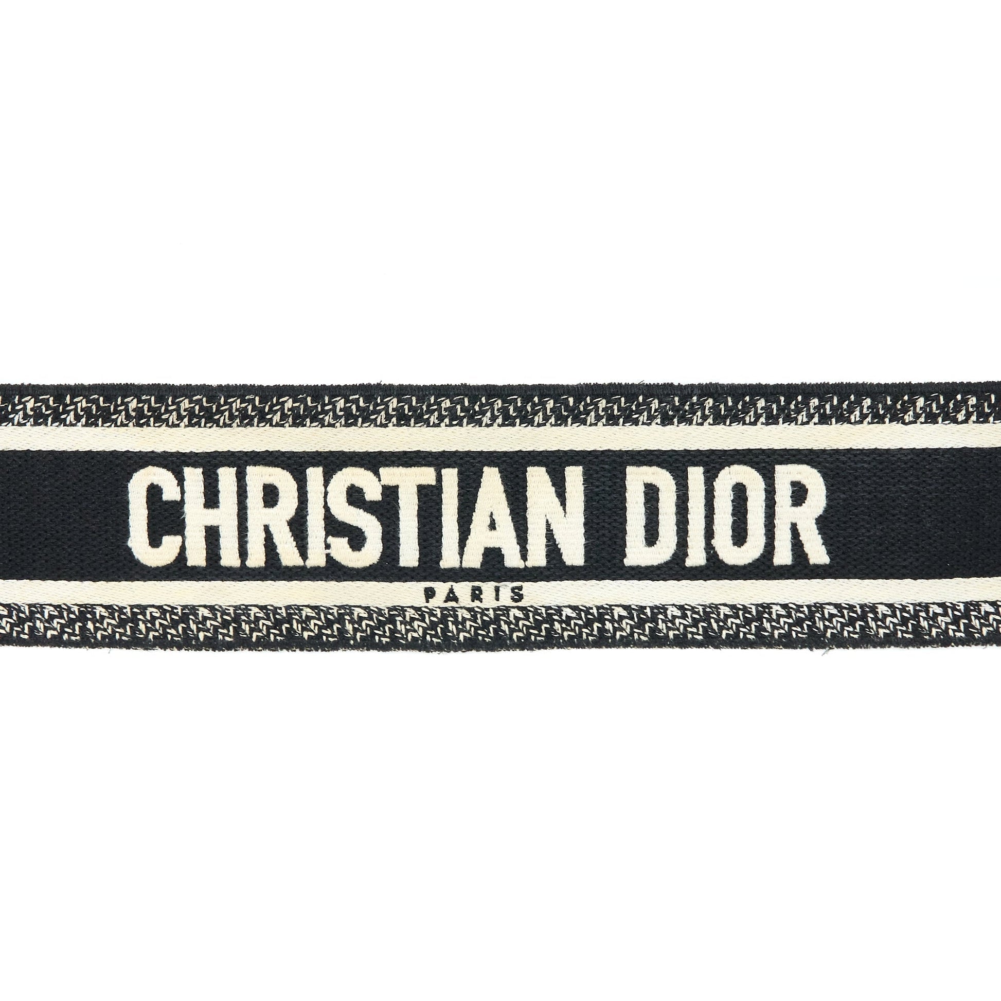 Dior Canvas Embroidered Shoulder Strap Black/White