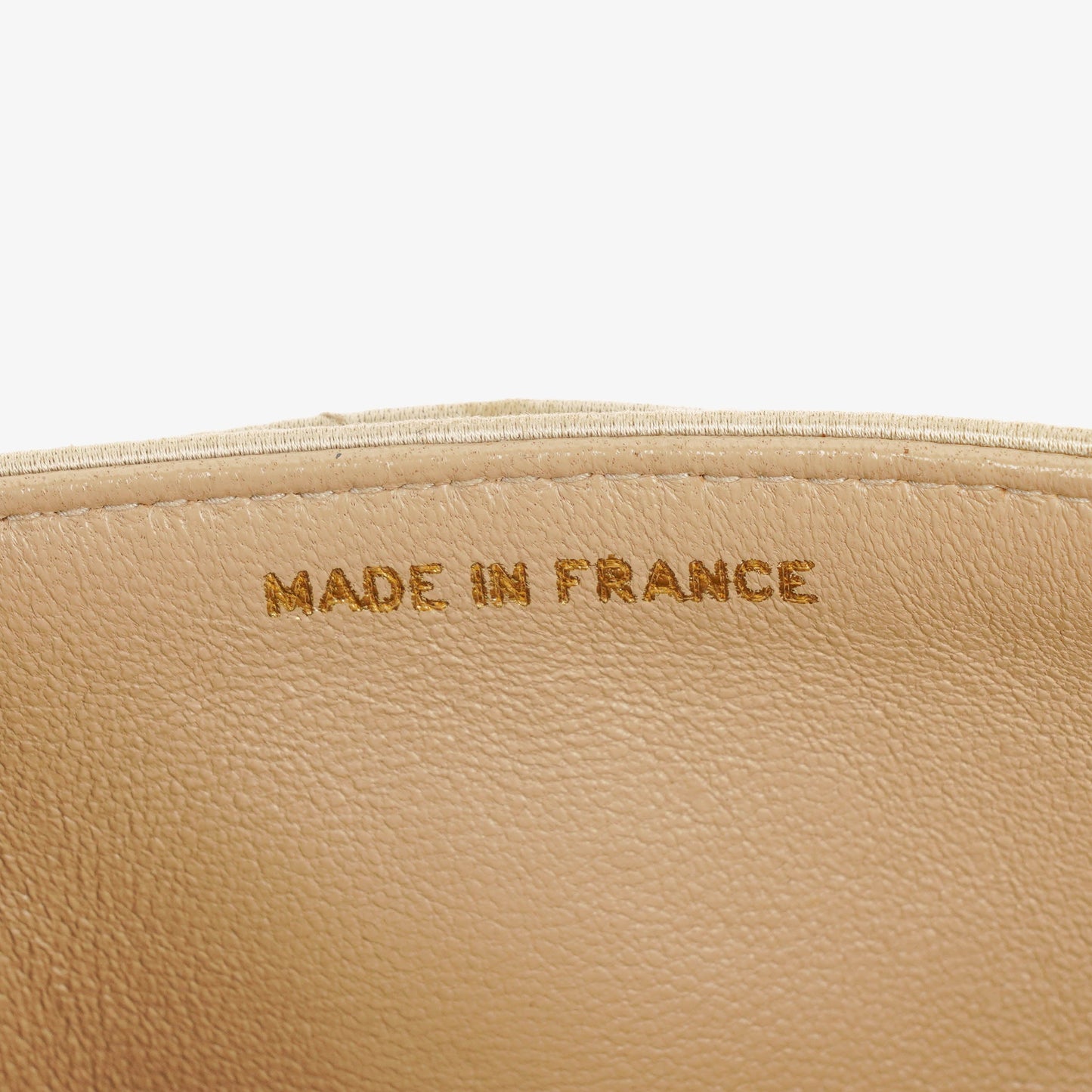 Chanel Small Classic  Double Flap Bag Beige Satin 24K Gold-Plated Hardware