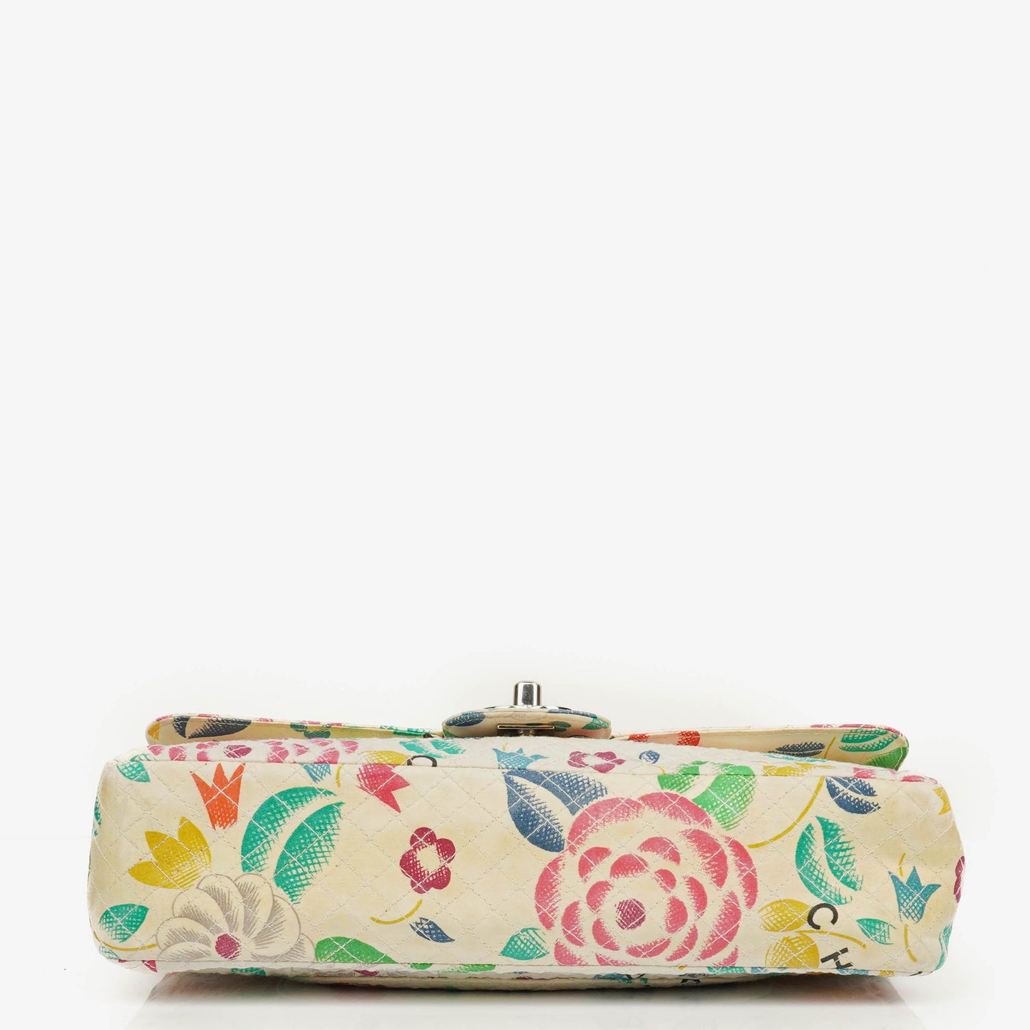 Chanel  Classic Floral Print Quilted Canvas Single Flap Bag