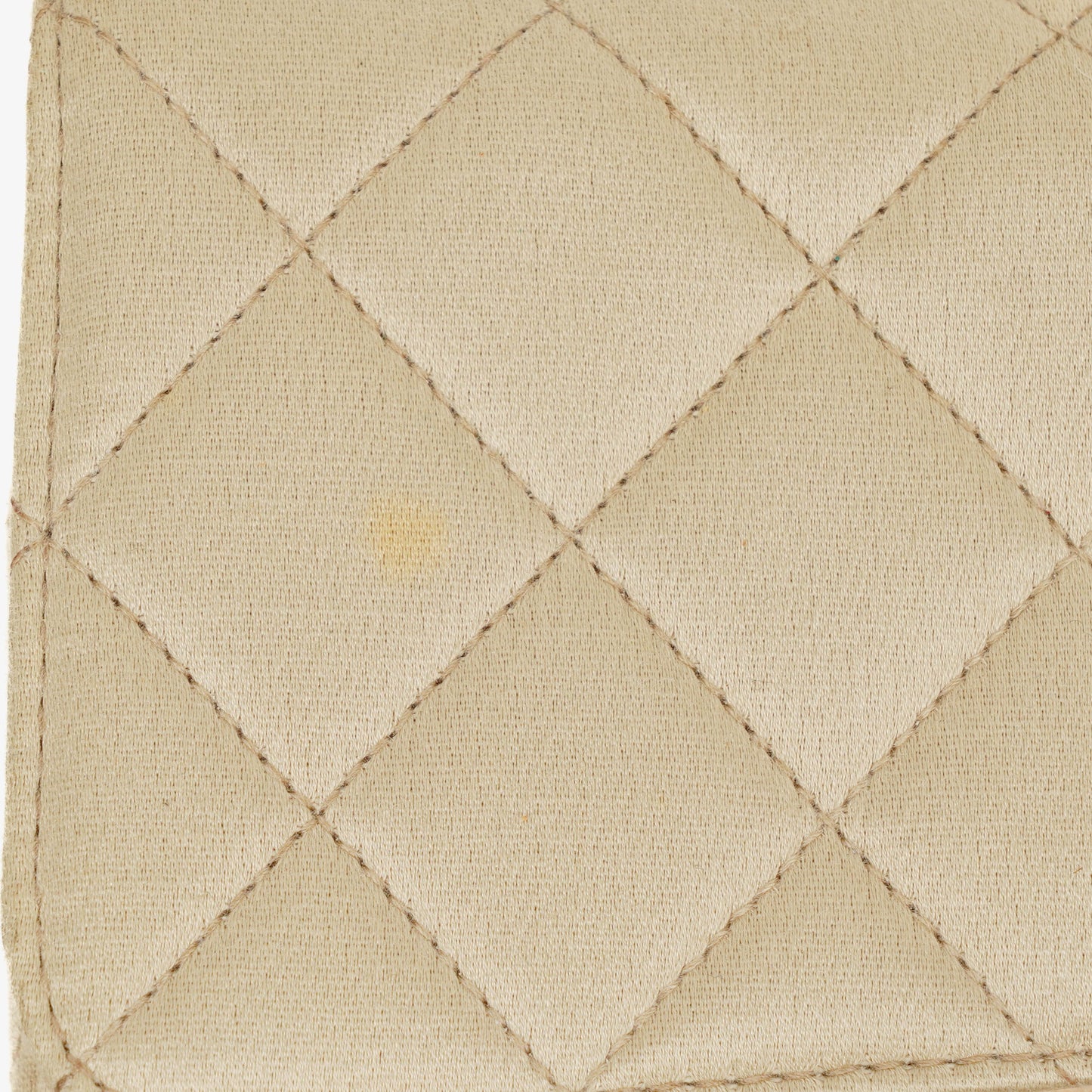 Chanel Small Classic  Double Flap Bag Beige Satin 24K Gold-Plated Hardware