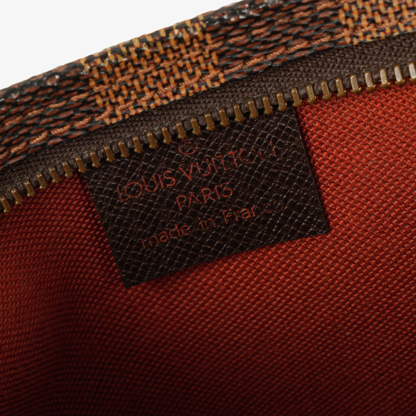 Louis Vuitton Trousse Pochette Damier Ebene Make Up Bag