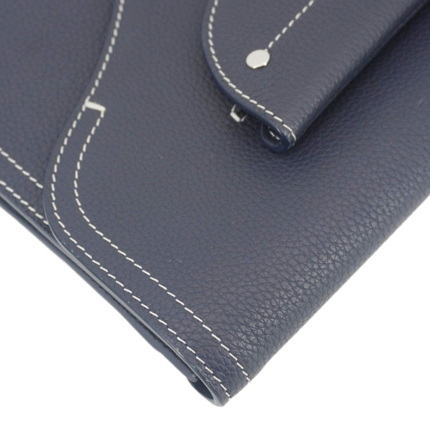 CHRISTIAN DIOR X KAWS Saddle Leather Wristlet Navy Blue