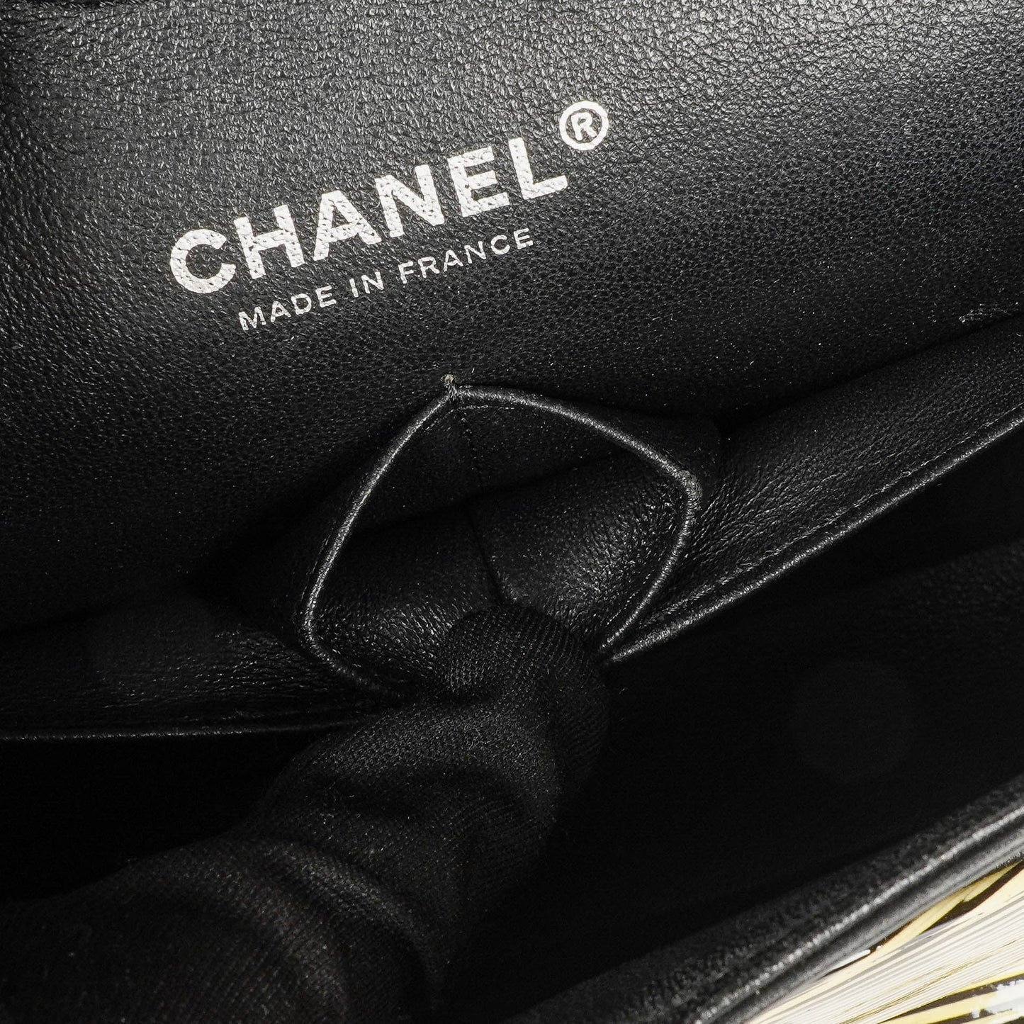 Chanel Timeless Classic Double Flap Bag Stripe Patent Leather And Silver-tone Hardware