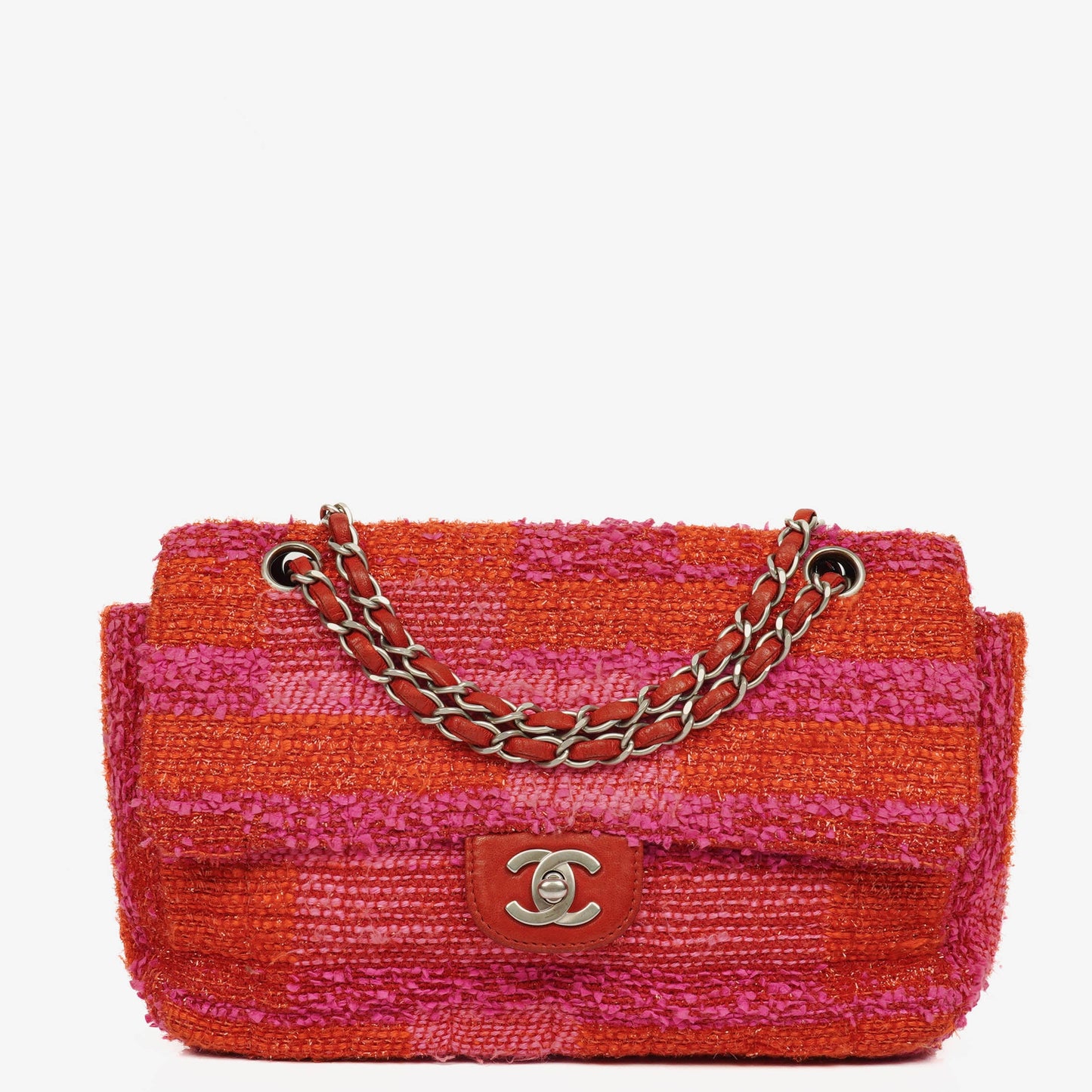 Chanel Multicolor Tweed Medium Classic Single Flap Bag