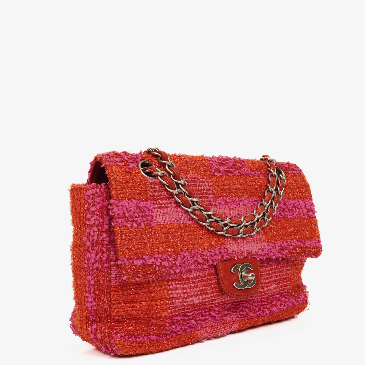 Chanel Multicolor Tweed Medium Classic Single Flap Bag