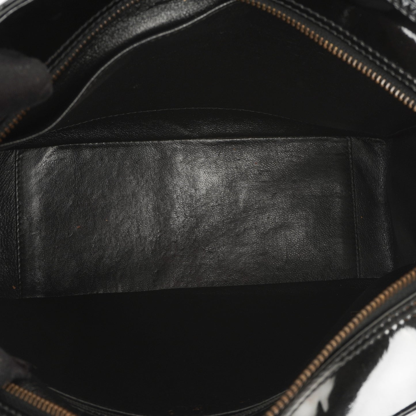 Chanel Diamond Stitch Black Quilted Patent Leather Shoulder Bag