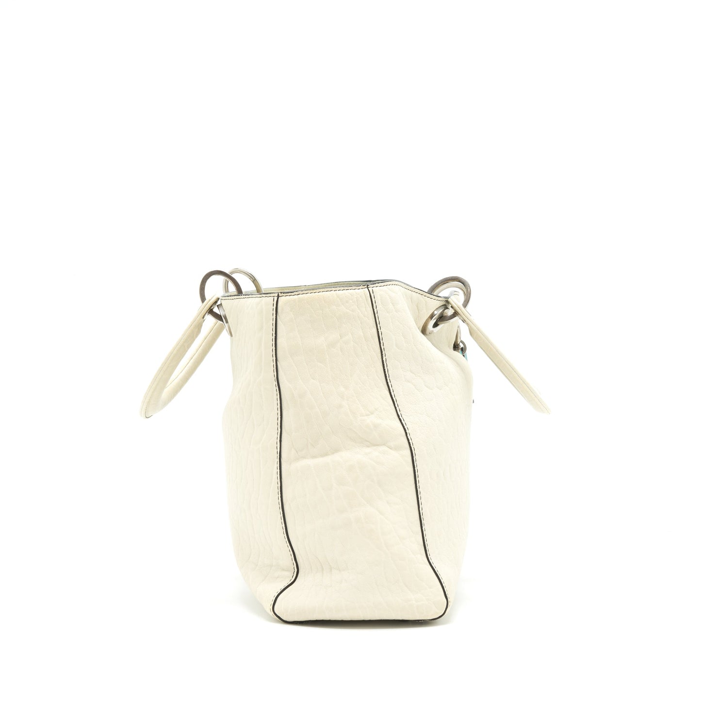 Dior Diorissimo Tote Purse White Multicolour Hardware
