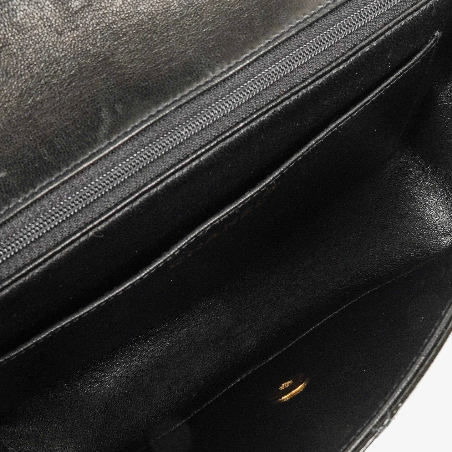Chanel Single Flap Bag Black Quilted Patent Leather With 24K Gold-Plated Hardware