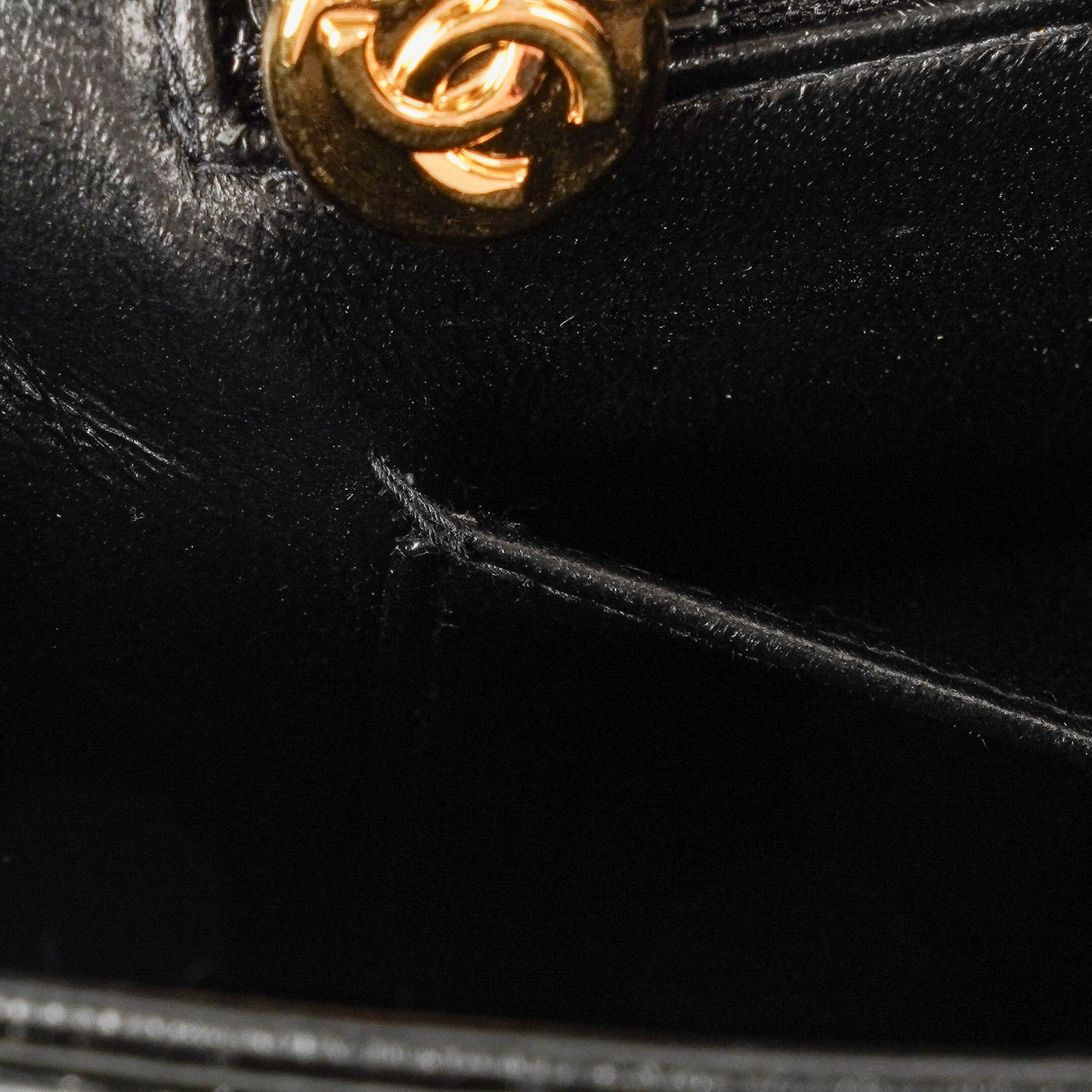 Chanel Single Flap Bag Black Quilted Patent Leather With 24K Gold-Plated Hardware
