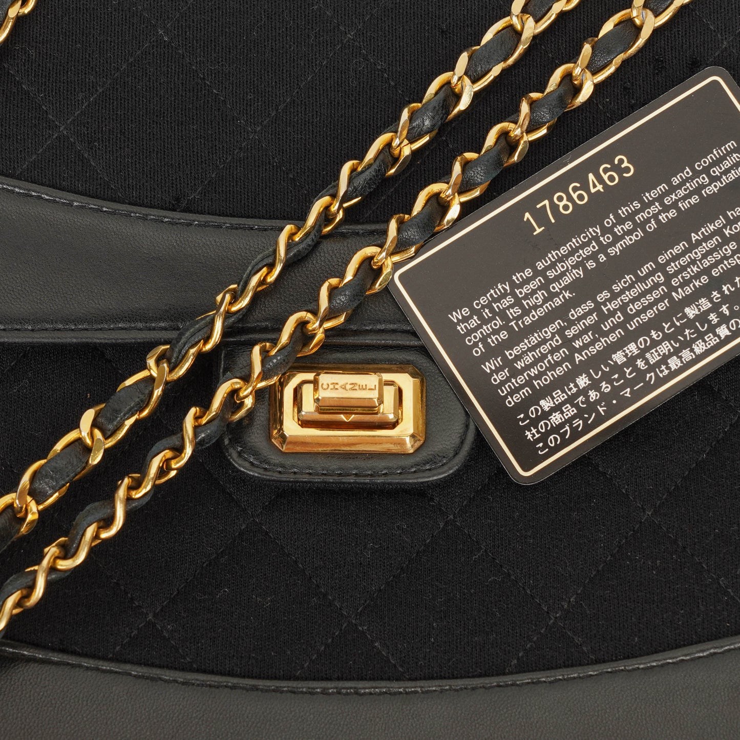 Chanel Classic Jersey And Leather Black Single Flap Bag, 1989-1991