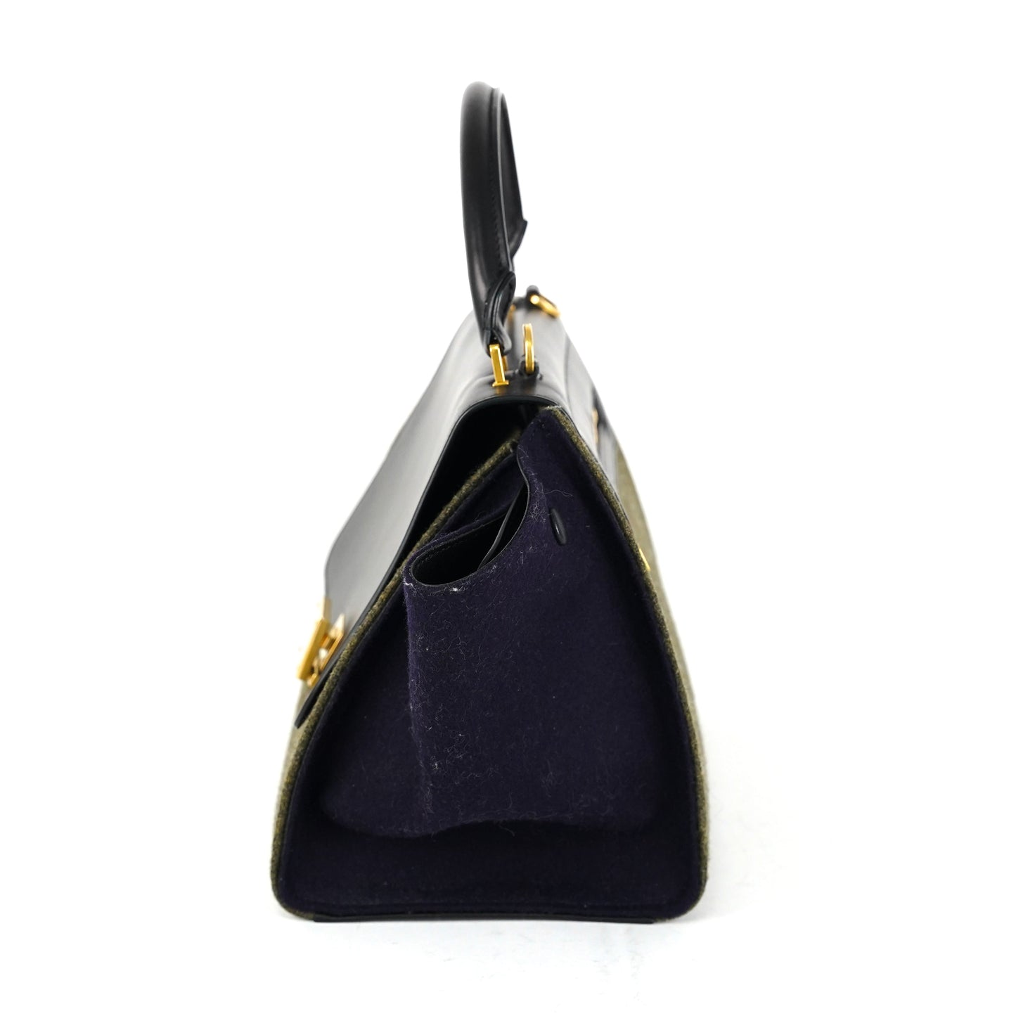 Luxury CELINE Trapeze Khaki and Navy Bag
