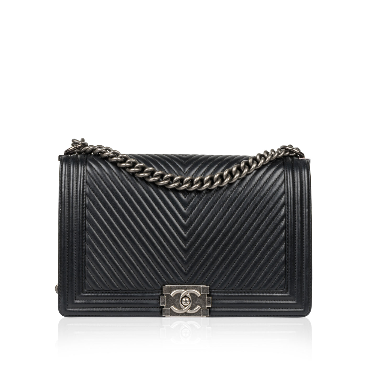 Chanel Boy Bag Lambskin Black Shoulder Bag Style 67