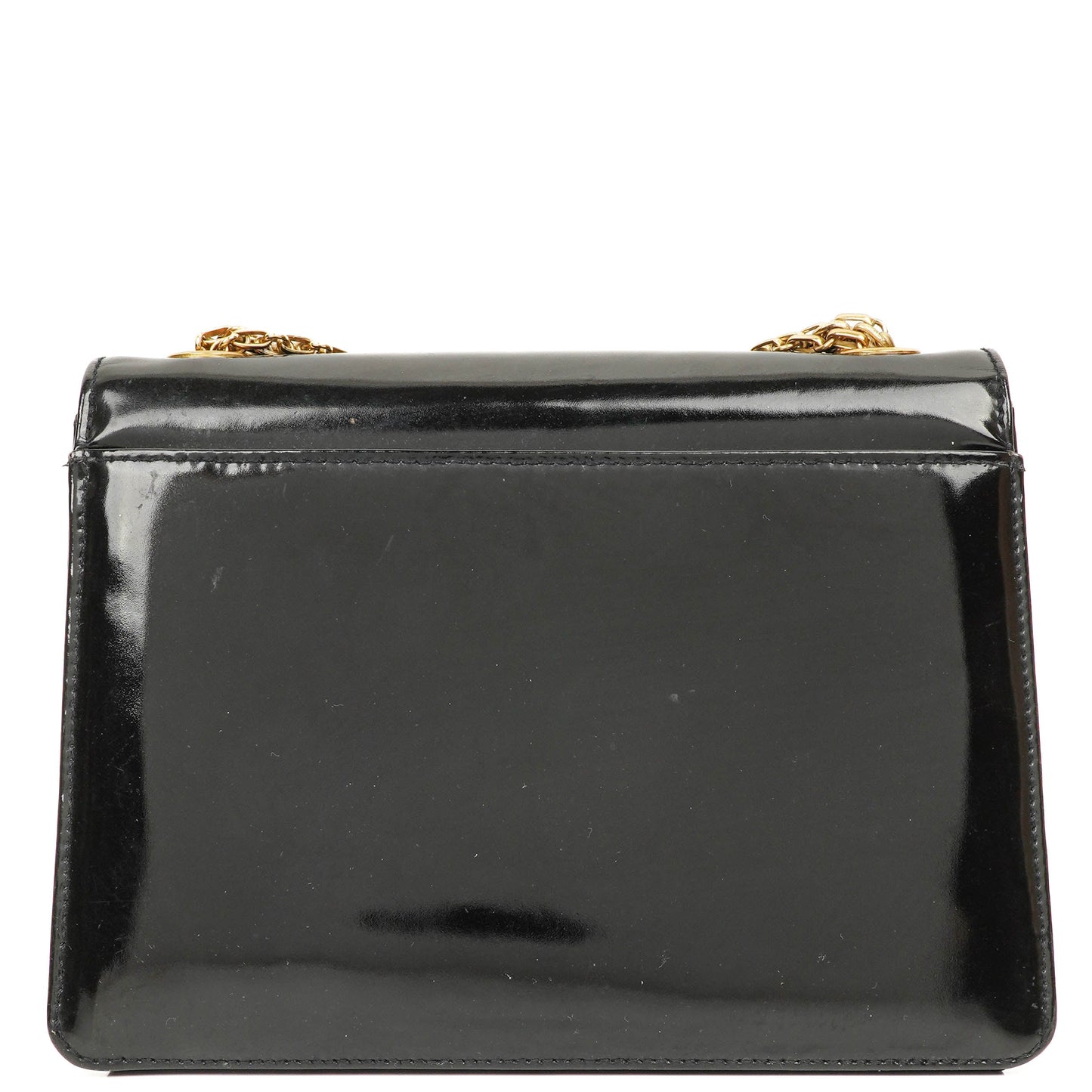 Chanel 2.55 Black Patent Leather Shoulder Bag