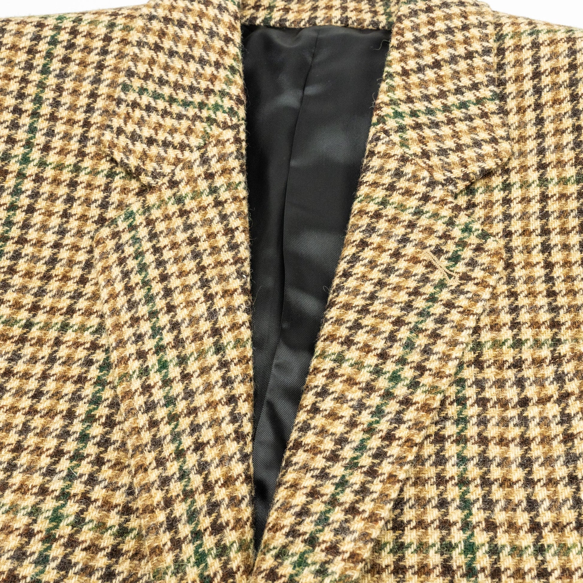 Celine Size Houndstooth Blazer Wool Brown/Green