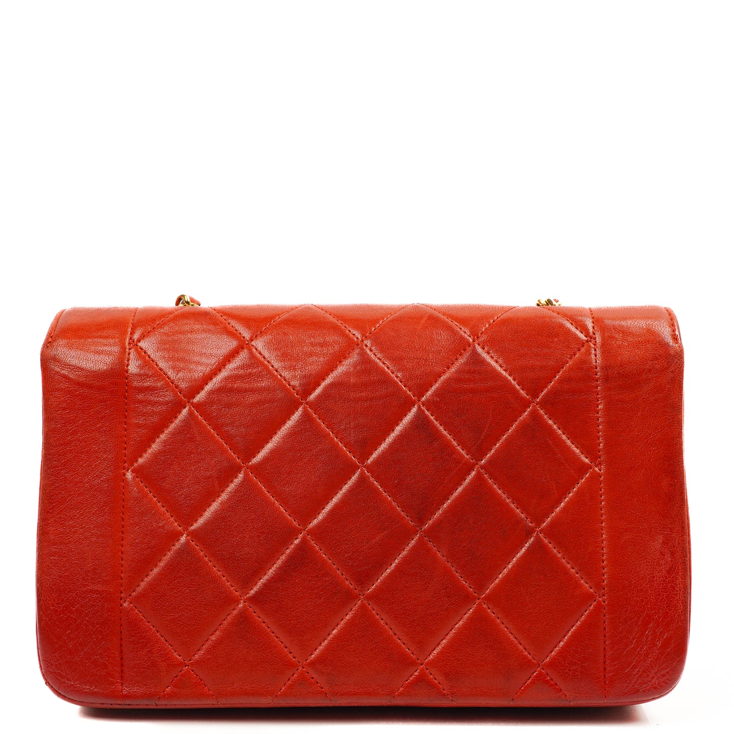 Chanel  Small Diana Flap Bag Red Quilted Leather 24K Gold-Plated Hardware