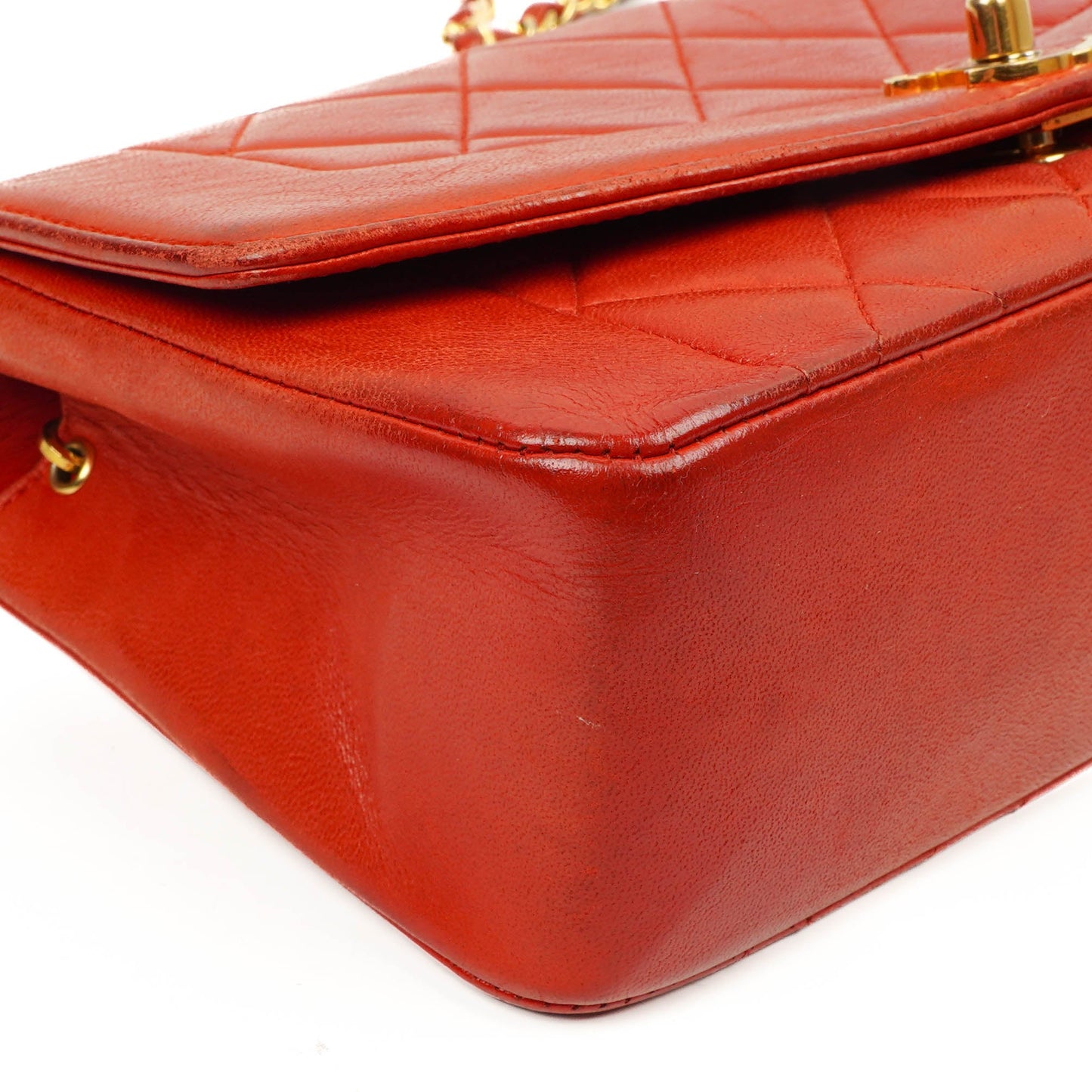 Chanel  Small Diana Flap Bag Red Quilted Leather 24K Gold-Plated Hardware