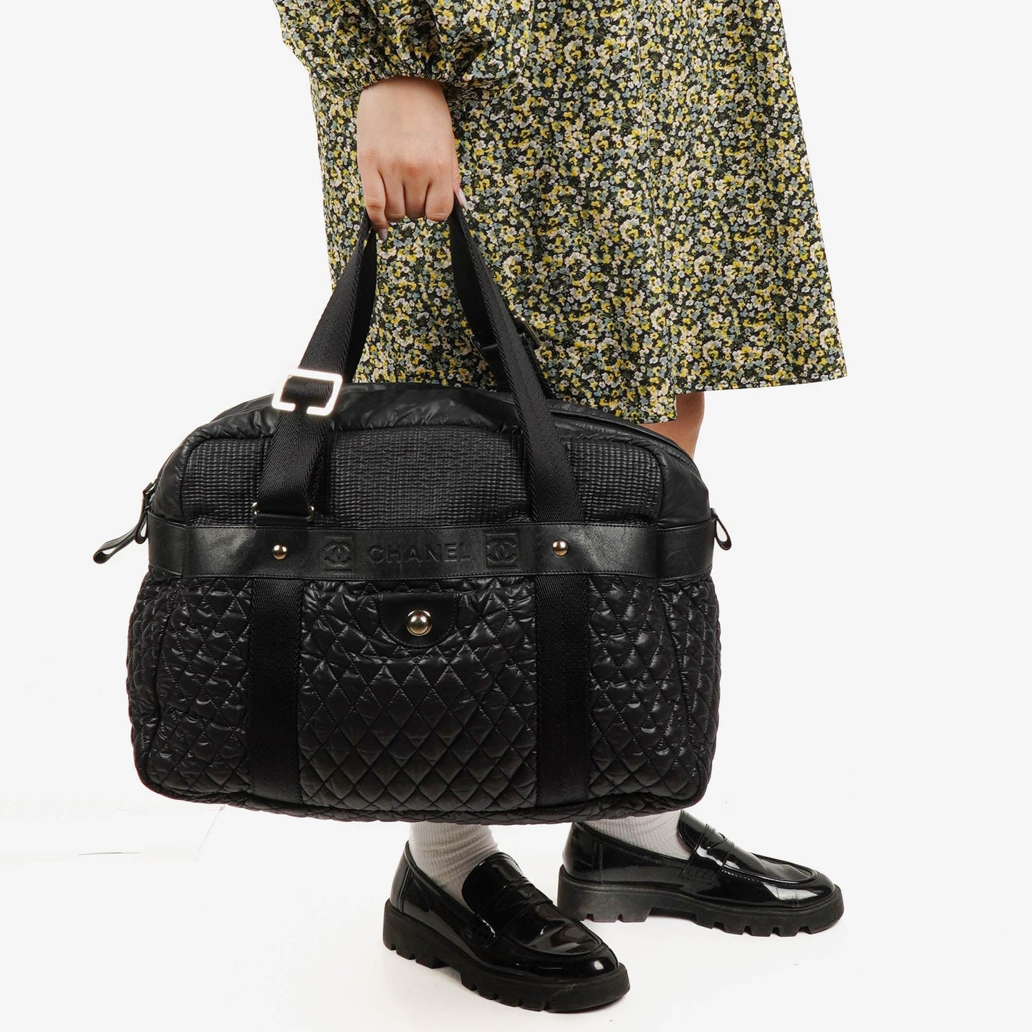 Chanel Sport Ligne Black Cocoon Bowler Bag