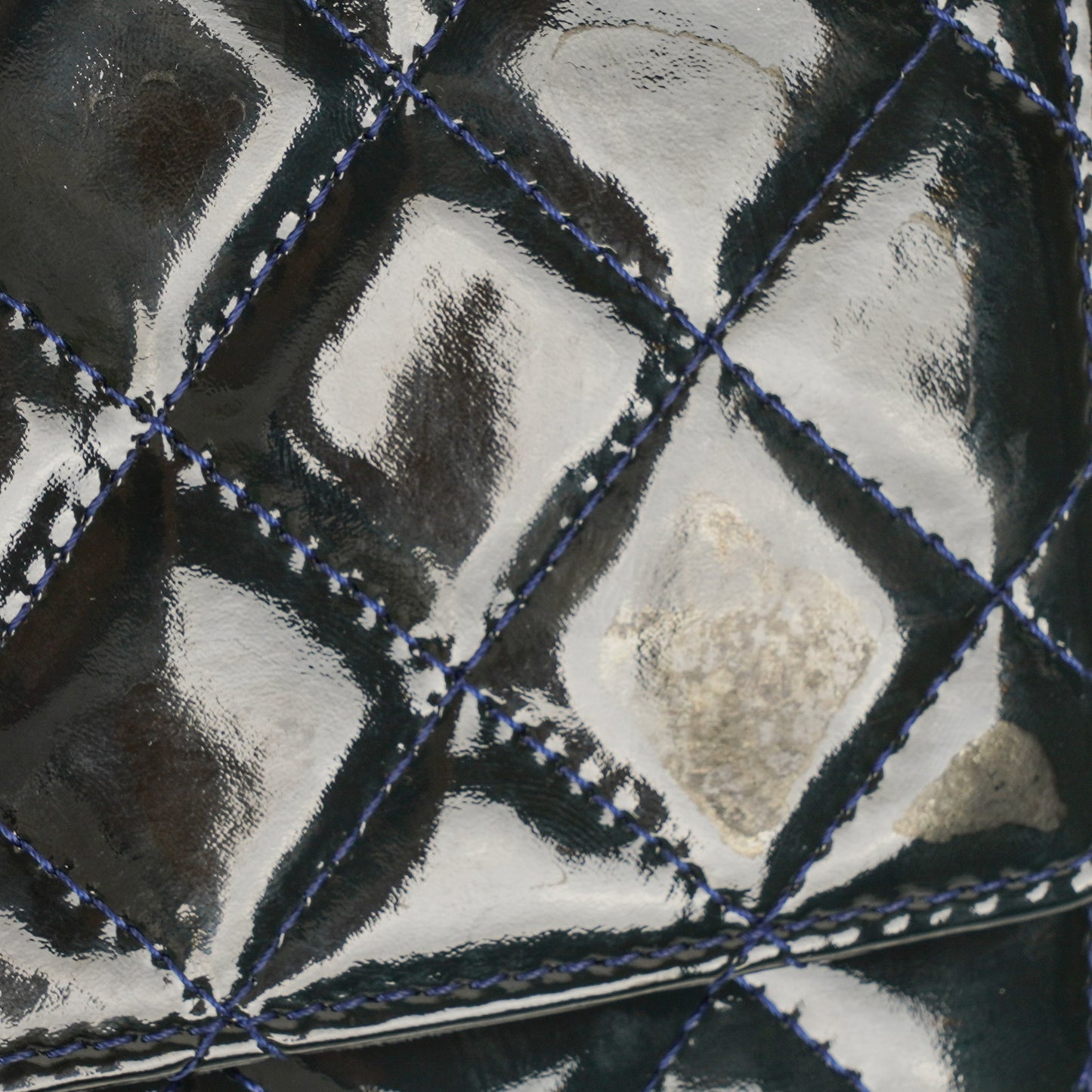 Chanel Quilted Patent Leather Wallet On Chain WOC