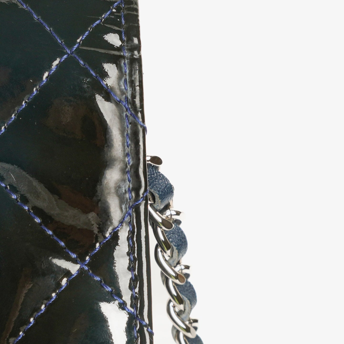 Chanel Quilted Patent Leather Wallet On Chain WOC