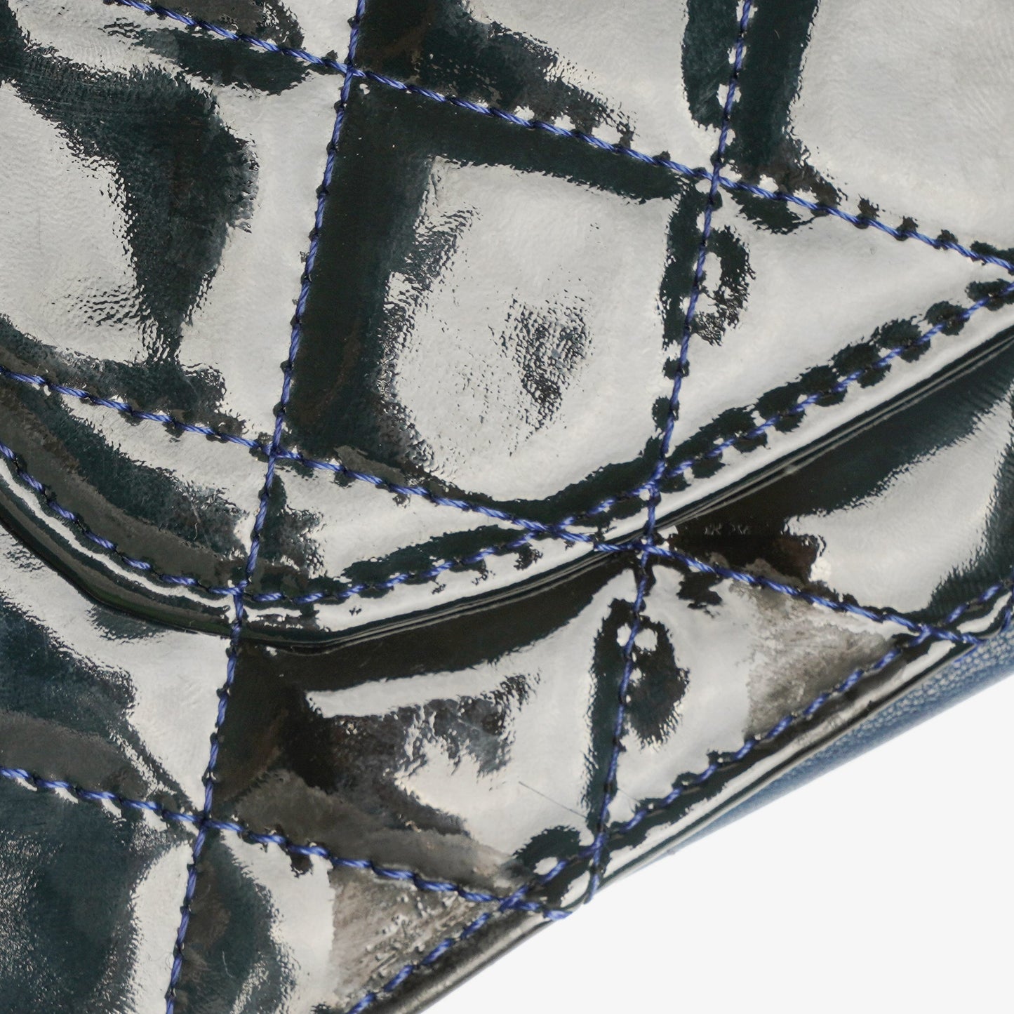 Chanel Quilted Patent Leather Wallet On Chain WOC