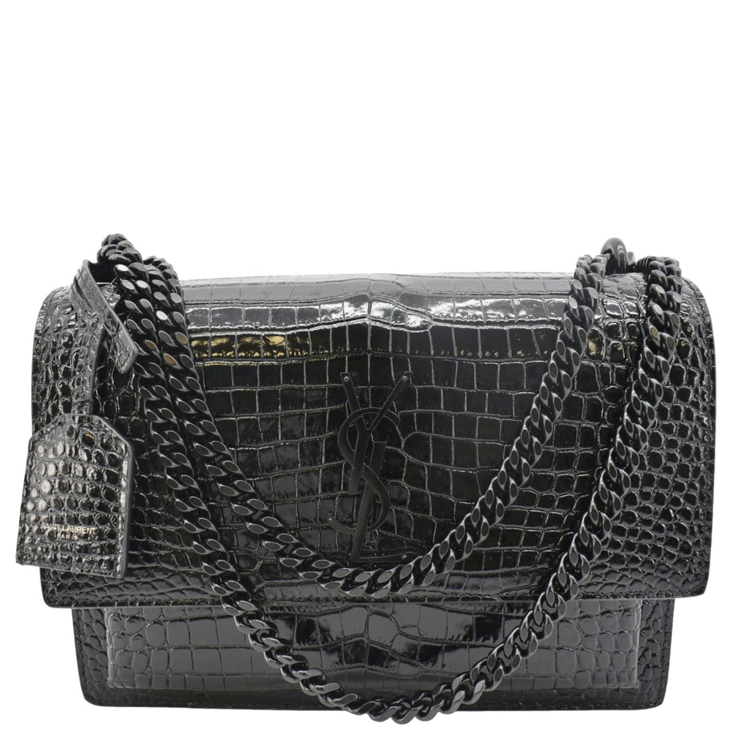 Saint Laurent Sunset Leather Black Crossbody Leather