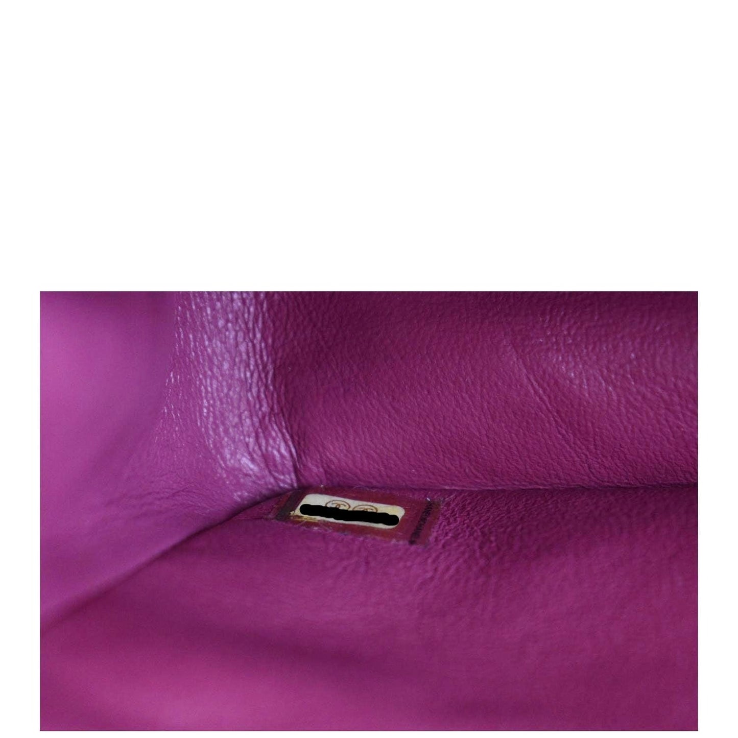 CHANEL Classic Double Flap Medium Quilted Patent Leather Shoulder Bag Dark Pink