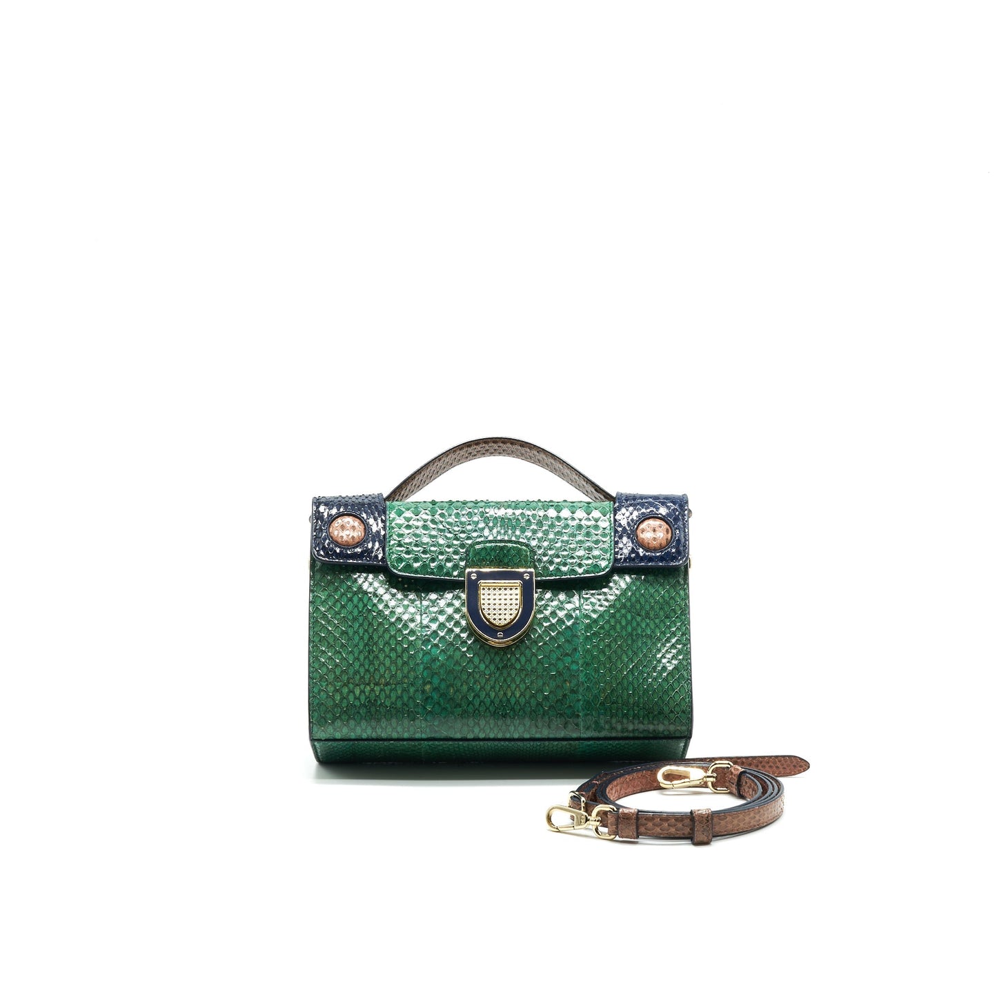 Christian Dior Python Clutch/ Crossbody Purse Multi Colour