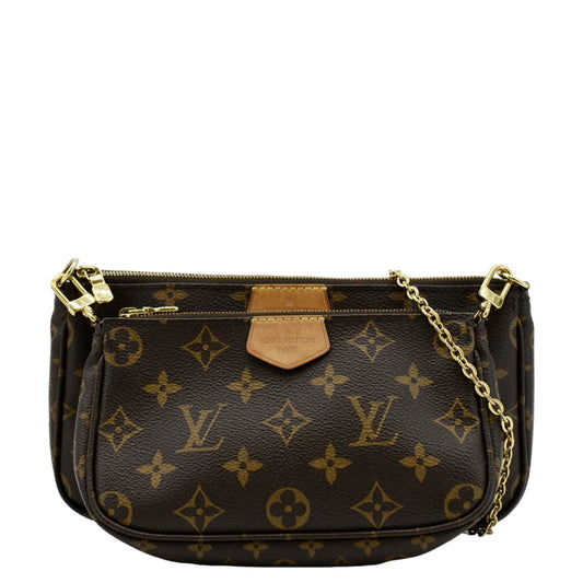 LOUIS VUITTON Multi Pochette Accessoires Monogram Canvas Crossbody Bag Brown