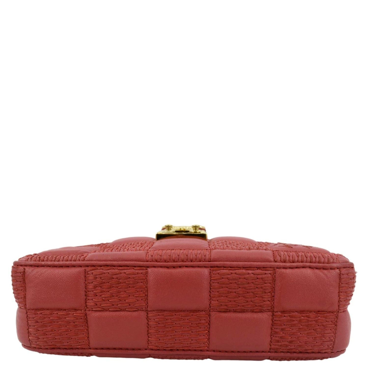 LOUIS VUITTON Troca MM Damier Lambskin Leather Shoulder Bag Pink