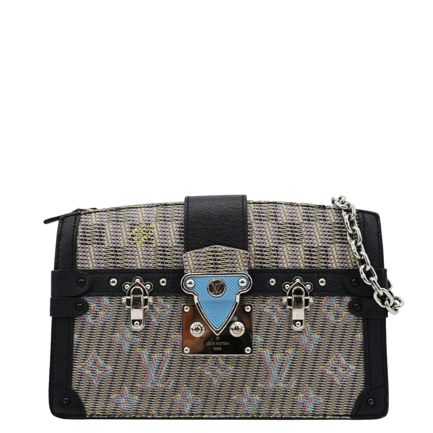 LOUIS VUITTON Trunk Clutch Damier Monogram LV Pop Crossbody Bag Multicolor