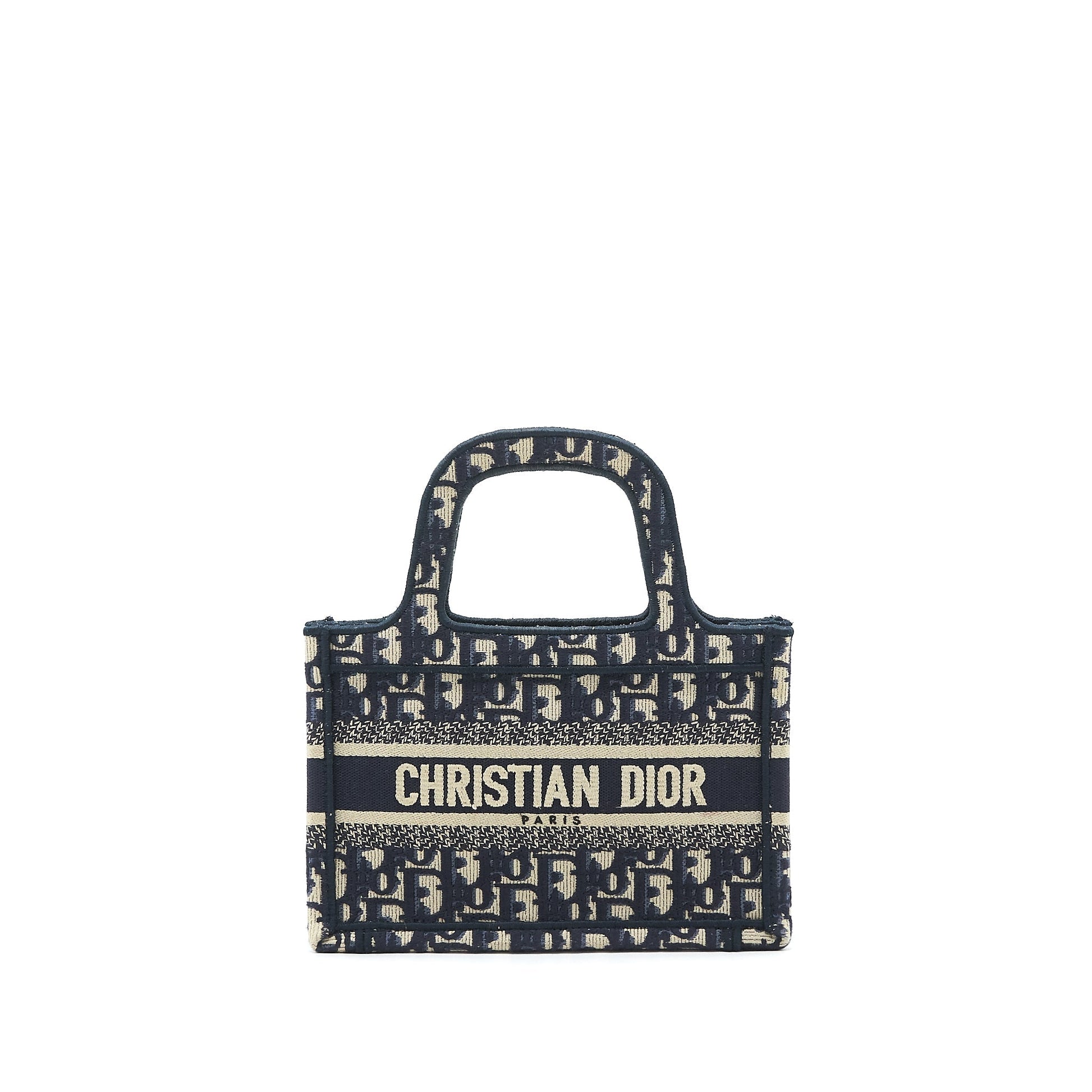 Dior mini book Tote Purse in blue Oblique