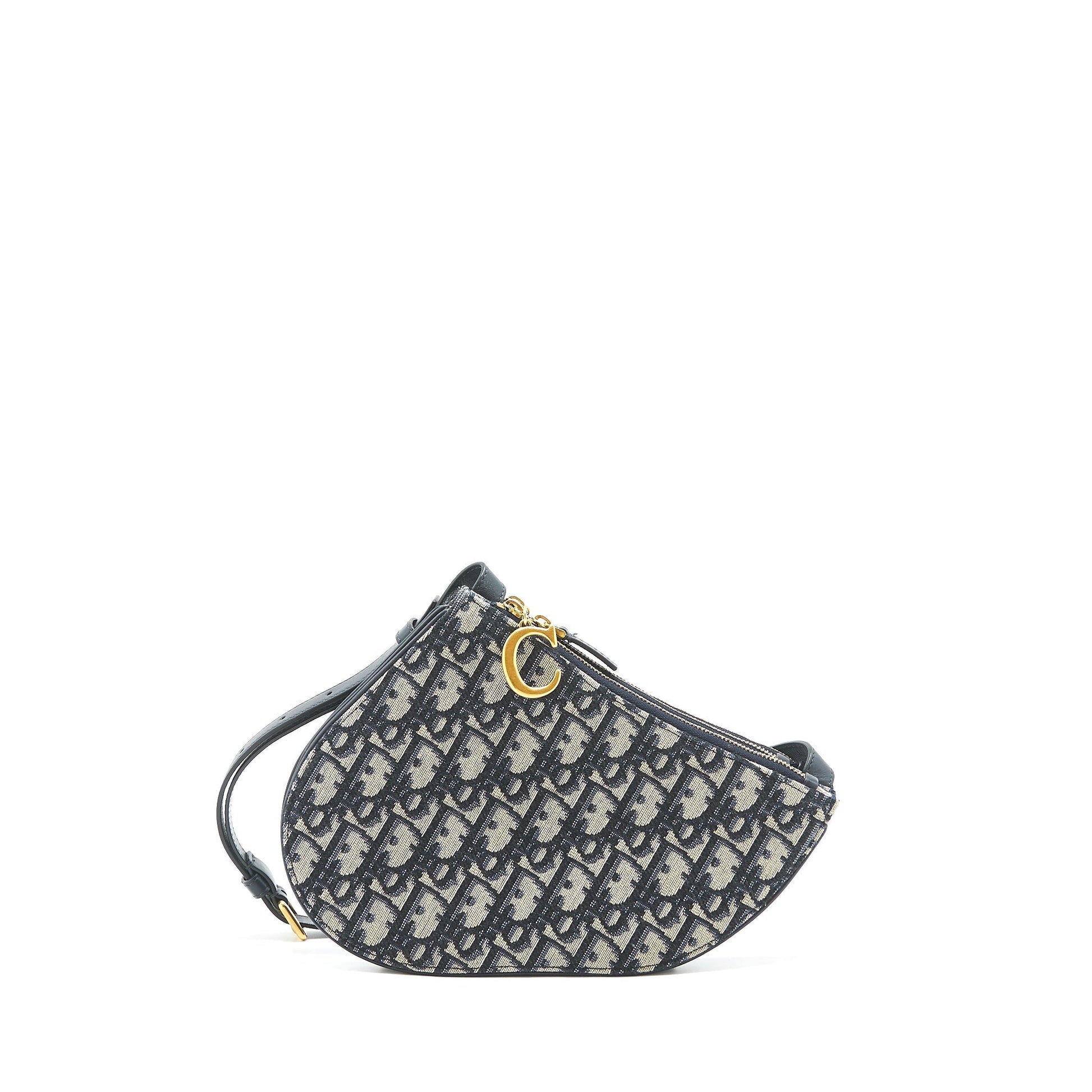Dior Saddle Trio Crossbody Pouch blue Oblique