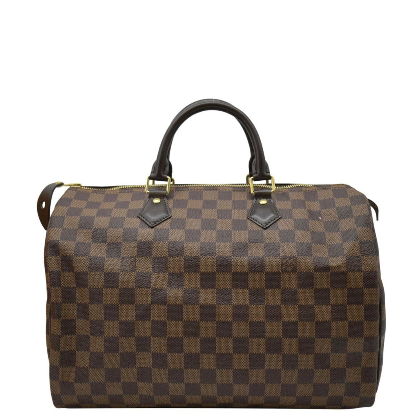 LOUIS VUITTON 30 Damier Ebene Satchel Bag Brown