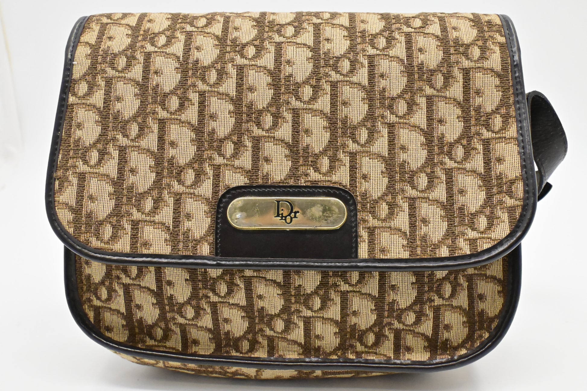 Dior Shoulder Bag in Brown Oblique Canvas